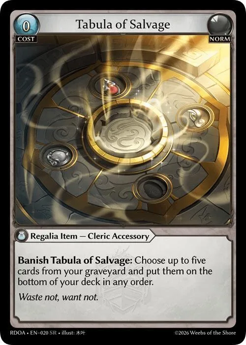 Tabula of Salvage #20 – Radiant Origins