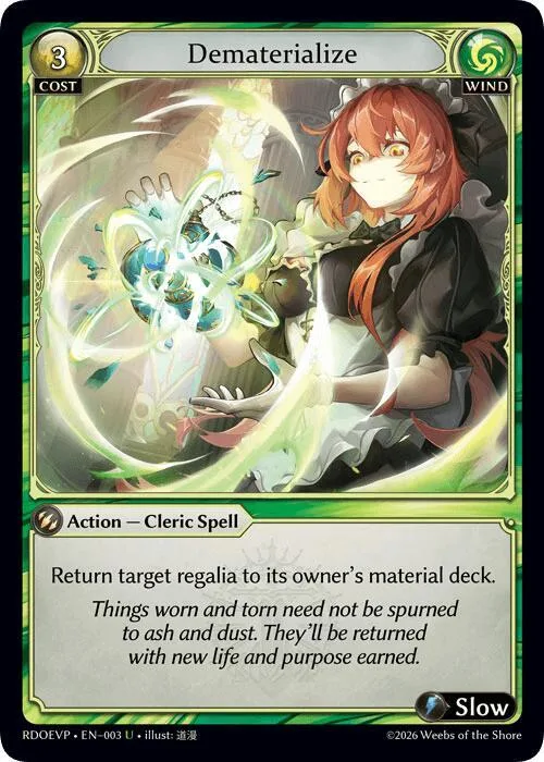 Dematerialize #3 – Radiant Origins Event Pack