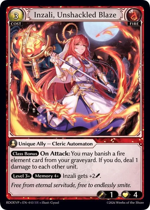 Inzali, Unshackled Blaze #13 – Radiant Origins Event Pack
