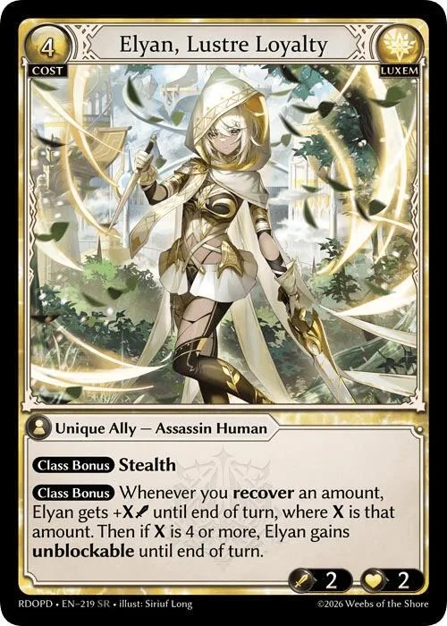 Elyan, Lustre Loyalty #219 – Radiant Origins: Pantheon