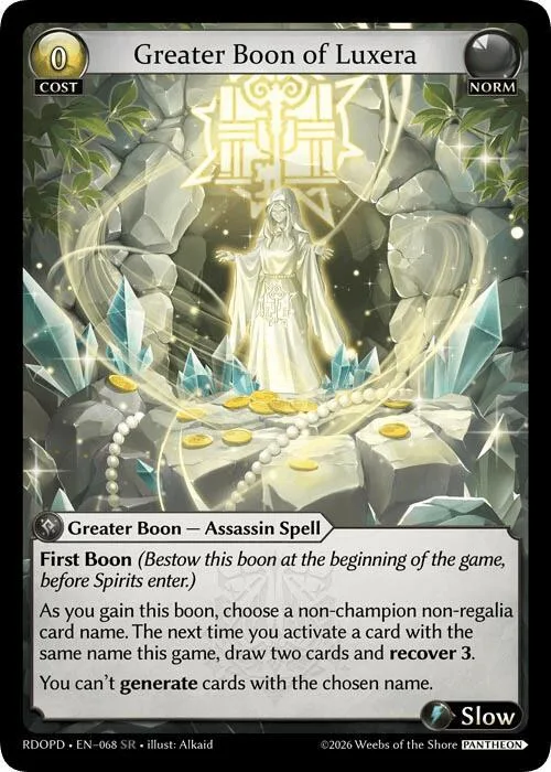 Greater Boon of Luxera #68 – Radiant Origins: Pantheon