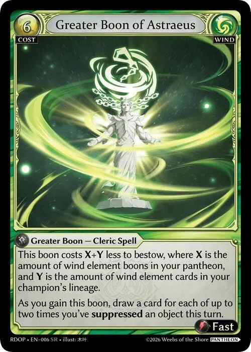 Greater Boon of Astraeus #6 – Radiant Origins: Pantheon