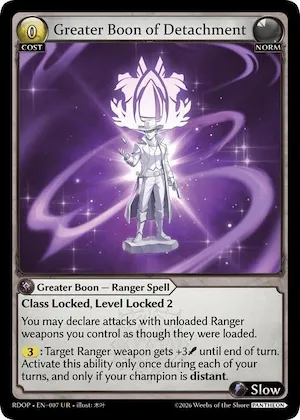 Greater Boon of Detachment #7 – Radiant Origins: Pantheon