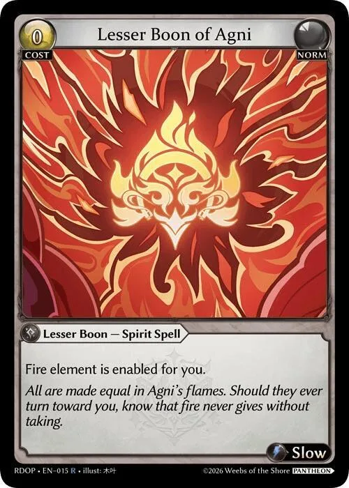 Lesser Boon of Agni #15 – Radiant Origins: Pantheon