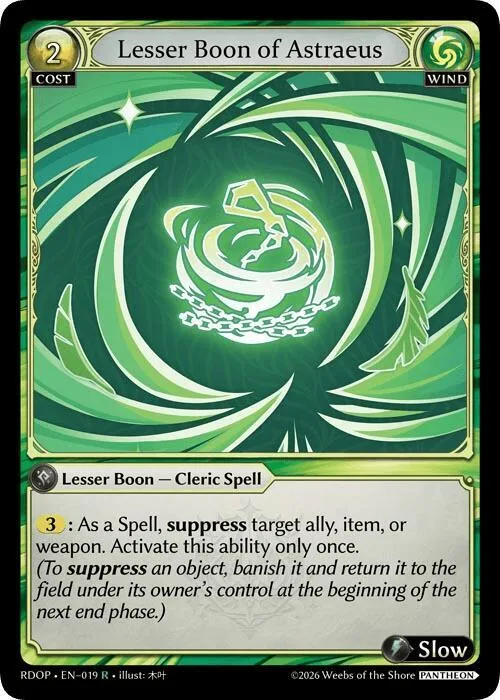 Lesser Boon of Astraeus #19 – Radiant Origins: Pantheon