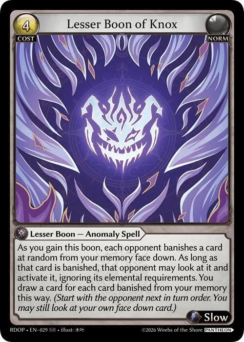 Lesser Boon of Knox #29 – Radiant Origins: Pantheon