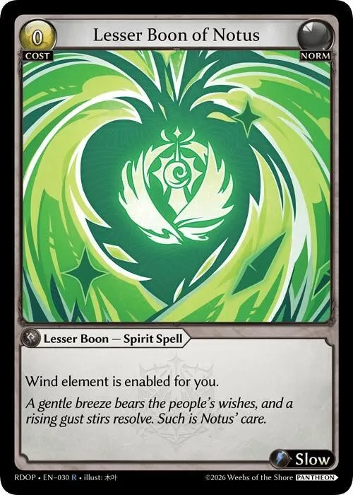 Lesser Boon of Notus #30 – Radiant Origins: Pantheon