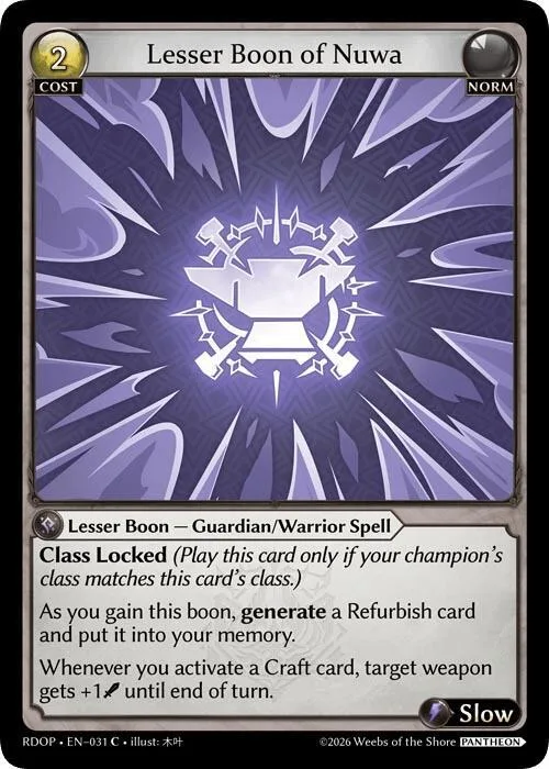 Lesser Boon of Nuwa #31 – Radiant Origins: Pantheon