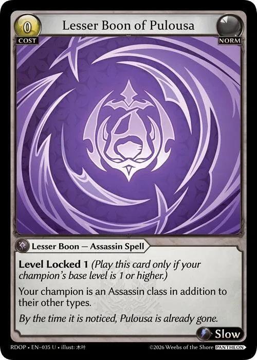 Lesser Boon of Pulousa #35 – Radiant Origins: Pantheon