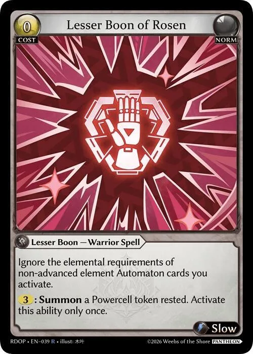 Lesser Boon of Rosen #39 – Radiant Origins: Pantheon