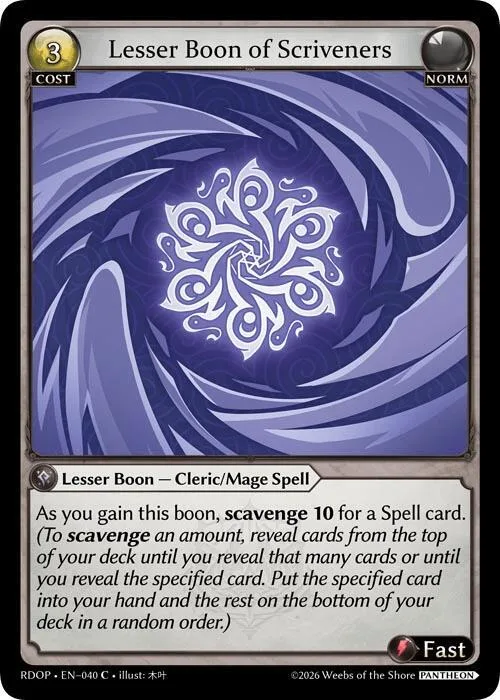 Lesser Boon of Scriveners #40 – Radiant Origins: Pantheon