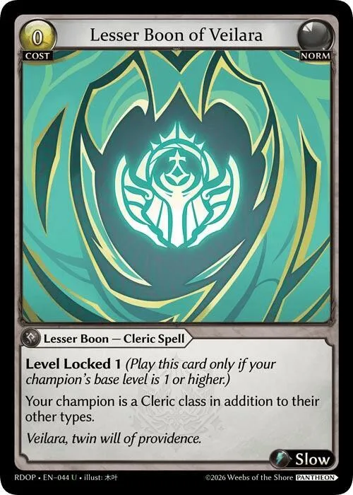 Lesser Boon of Veilara #44 – Radiant Origins: Pantheon
