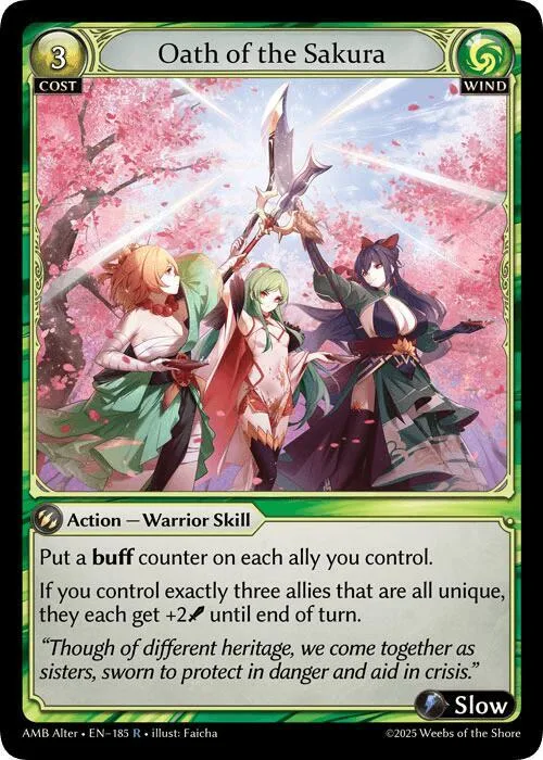 Oath of the Sakura #185 – Mortal Ambition Alter Edition
