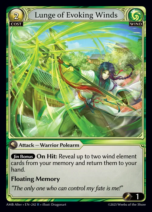Lunge of Evoking Winds #242 – Mortal Ambition Alter Edition