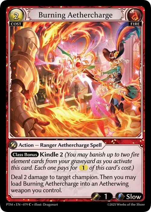 Burning Aethercharge (Curio Foil) #79 – Phantom Monarchs