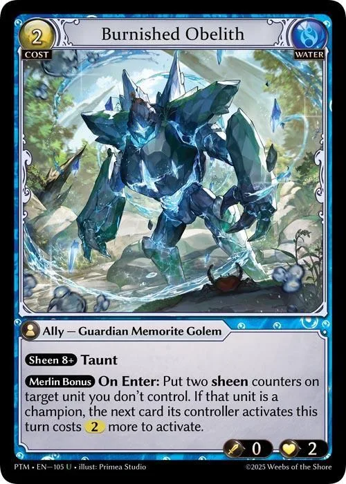Burnished Obelith (Curio Foil) #105 – Phantom Monarchs