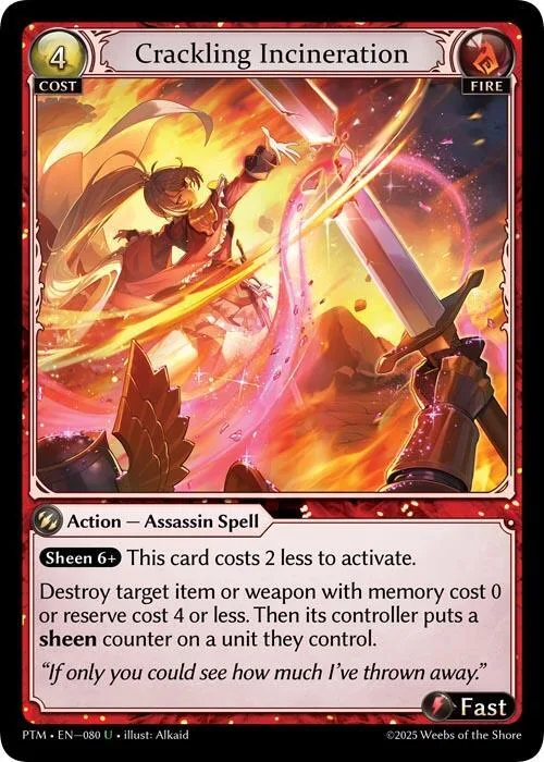 Crackling Incineration (Curio Foil) #80 – Phantom Monarchs