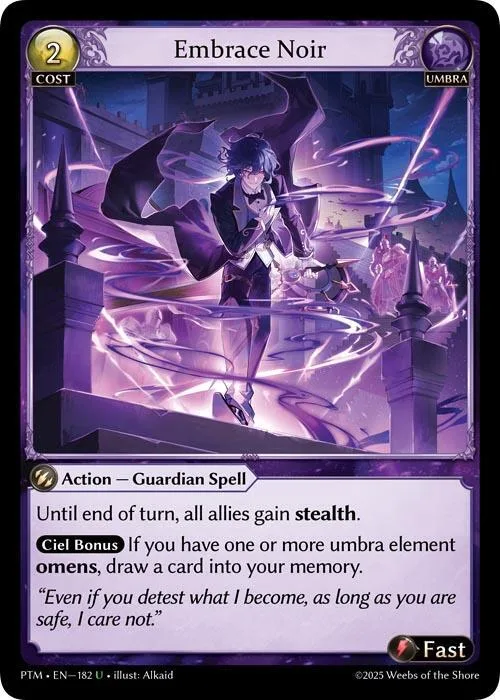 Embrace Noir (Curio Foil) #182 – Phantom Monarchs
