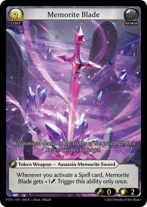 Memorite Blade (Curio Foil) #46 – Phantom Monarchs