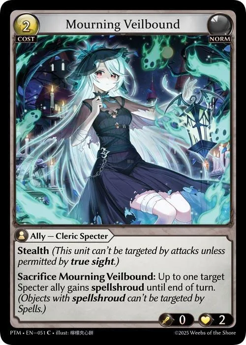 Mourning Veilbound (Curio Foil) #51 – Phantom Monarchs