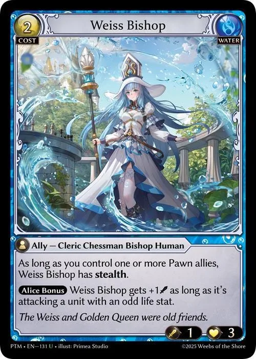 Weiss Bishop (Curio Foil) #131 – Phantom Monarchs