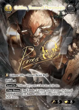 Geldus, Terror of Dorumegia (CSR) #11 – Supporter Pack 3