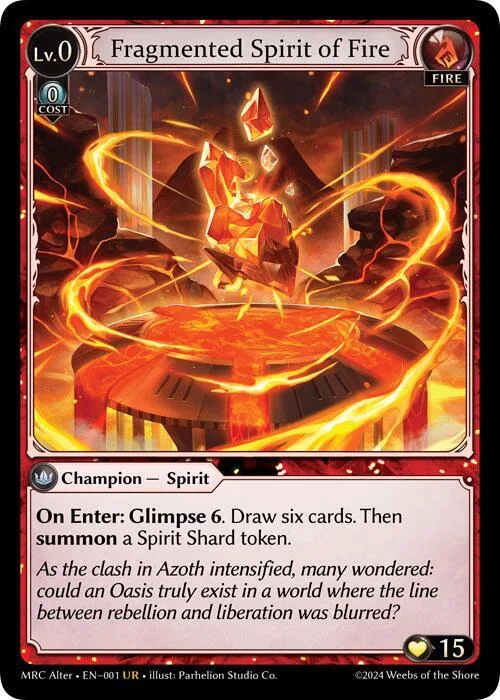 Fragmented Spirit of Fire #1 – Mercurial Heart Alter Edition