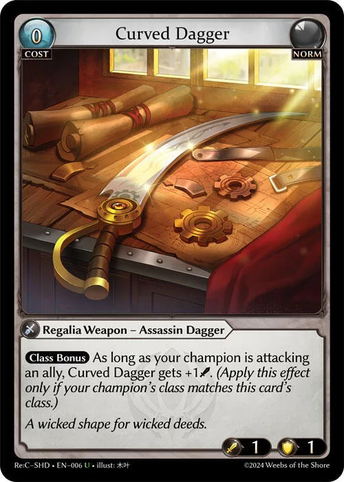 Curved Dagger #6 – Tristan, Shadowdancer Re:Collection Lite