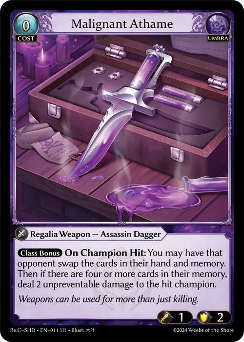 Malignant Athame #11 – Tristan, Shadowdancer Re:Collection Lite