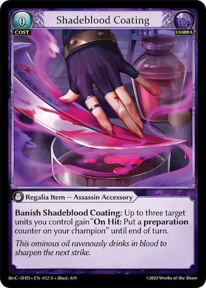 Shadeblood Coating #12 – Tristan, Shadowdancer Re:Collection Lite