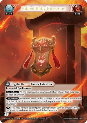 Fabled Ruby Fatestone // Suzaku, Vermillion Phoenix (CSR) #19 – Abyssal Heaven