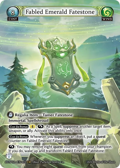 Fabled Emerald Fatestone // Byakko, White Tiger #25 – Abyssal Heaven