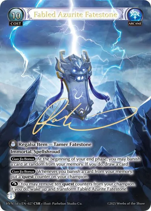 Fabled Azurite Fatestone // Seiryuu, Azure Dragon (CSR) #27 – Abyssal Heaven