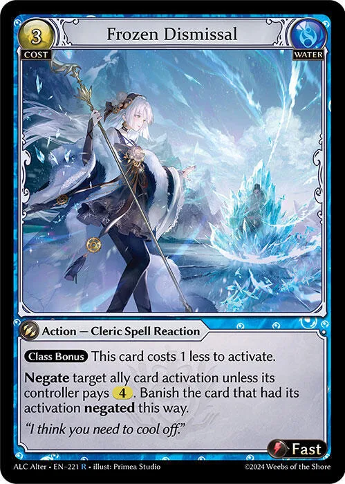Frozen Dismissal #221 – Alchemical Revolution Alter Edition