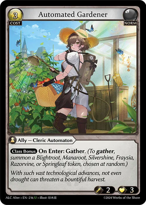 Automated Gardener #216 – Alchemical Revolution Alter Edition