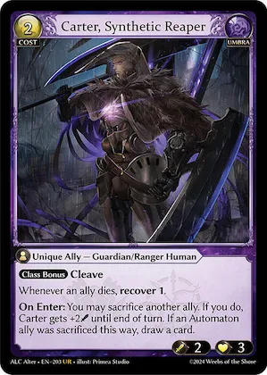 Carter, Synthetic Reaper #203 – Alchemical Revolution Alter Edition
