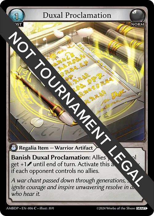 Duxal Proclamation #6 – Mortal Ambition Draft Pack