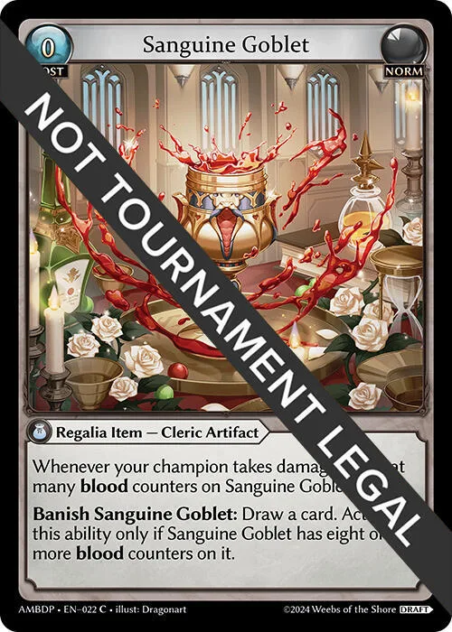 Sanguine Goblet #22 – Mortal Ambition Draft Pack