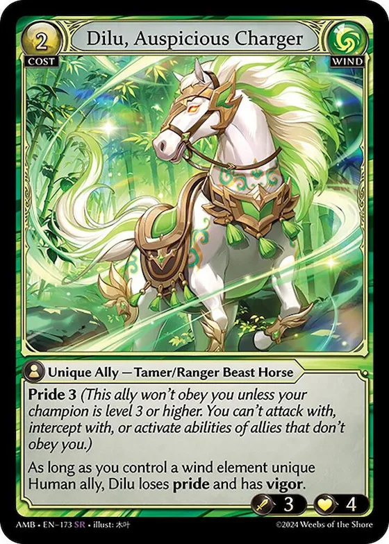 Dilu, Auspicious Charger #173 – Mortal Ambition