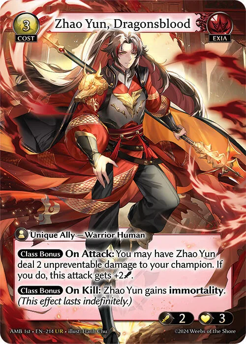 Zhao Yun, Dragonsblood #214 – Mortal Ambition