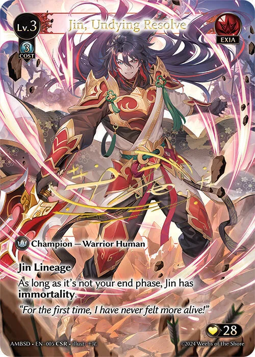 Jin, Undying Resolve (CSR) #5 – Mortal Ambition Starter Decks