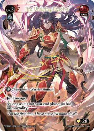 Jin, Undying Resolve (CSR) #5 – Mortal Ambition Starter Decks