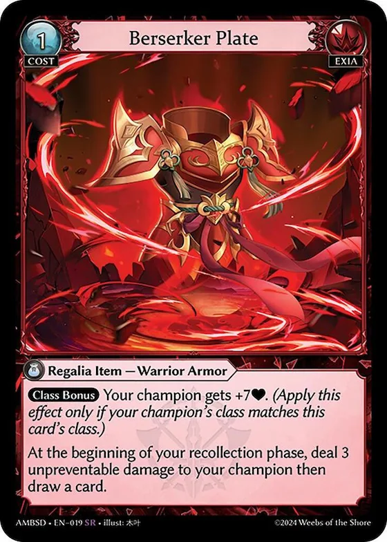 Berserker Plate #19 – Mortal Ambition Starter Decks