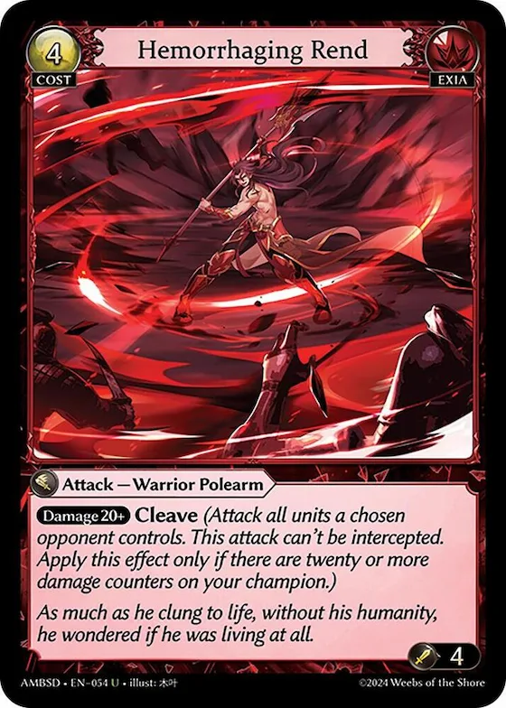 Hemorrhaging Rend #54 – Mortal Ambition Starter Decks