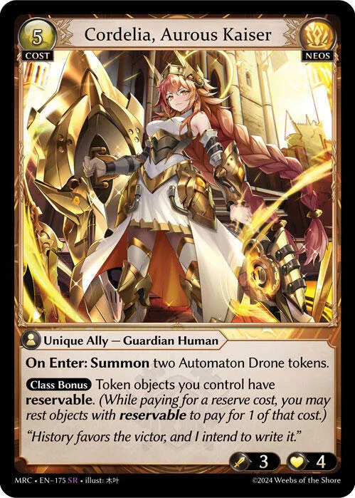 Cordelia, Aurous Kaiser #175 – Mercurial Heart