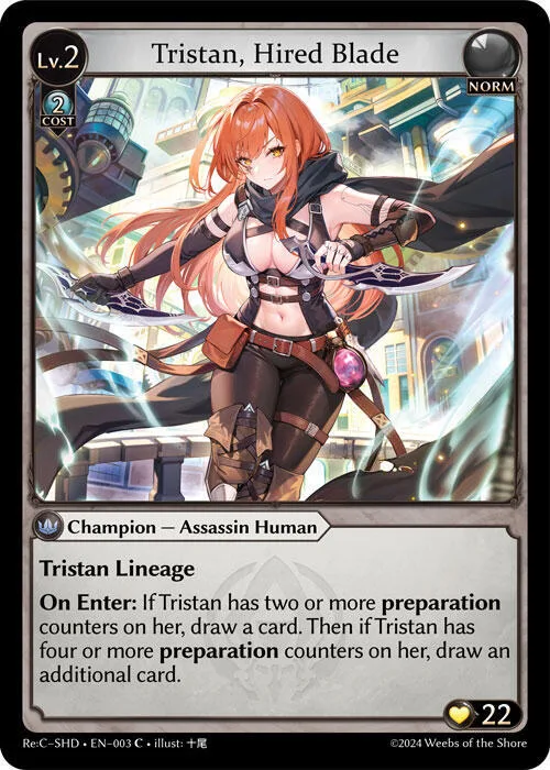 Tristan, Hired Blade #3 – Tristan Re:Collection, Shadowdancer