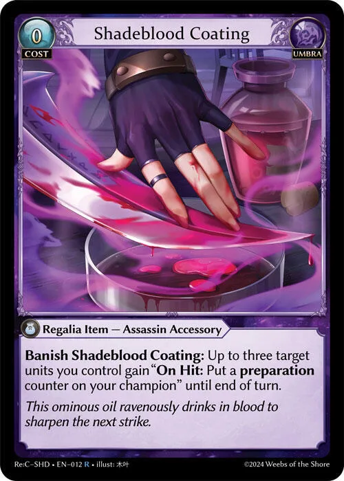 Shadeblood Coating #12 – Tristan Re:Collection, Shadowdancer