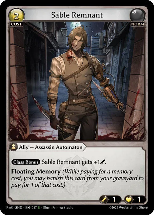 Sable Remnant #17 – Tristan Re:Collection, Shadowdancer
