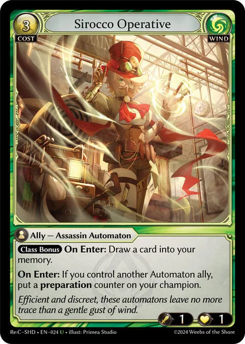 Sirocco Operative #24 – Tristan Re:Collection, Shadowdancer
