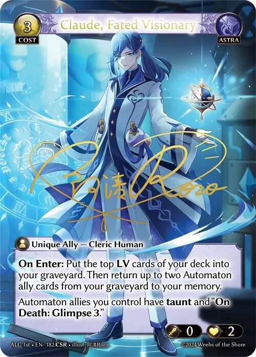 Claude, Fated Visionary (CSR) (ALC1E) #182 – Alchemical Revolution